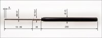 Zylinder mit aufgeklebtem Thermometer