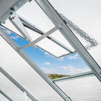 Gew&auml;chshaus Junior 4 verzinkt, L&auml;nge 4,06 m N&ouml;rpelglas